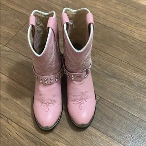 Girls pink boots